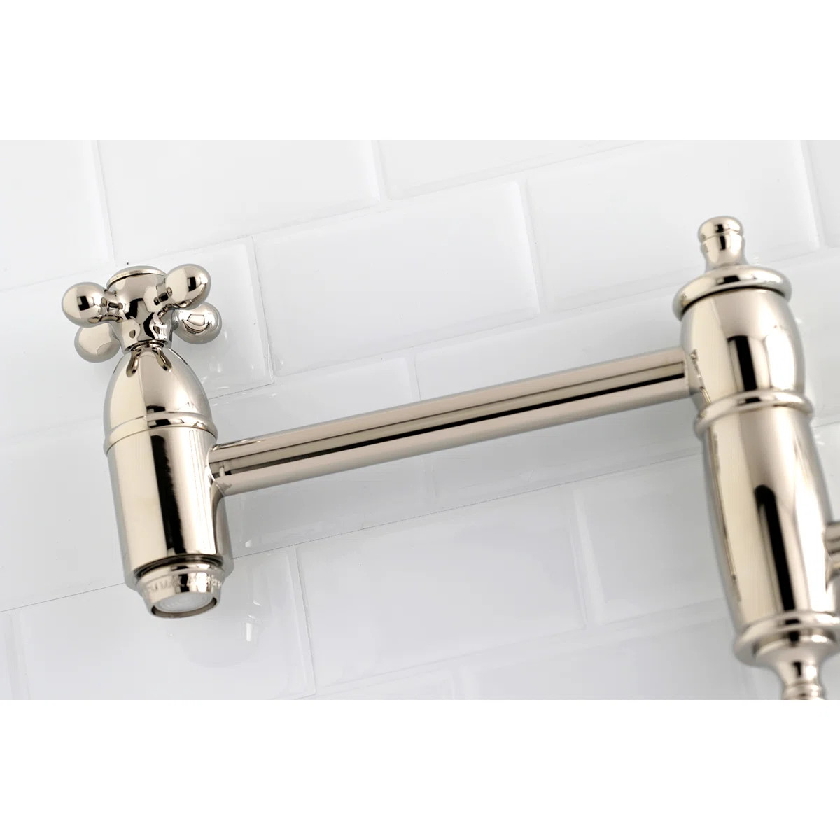 Kingston Brass Restoration Two-Handle 1-Hole Wall Mount Pot Filler Faucet KS3106AX | Wayfair North America