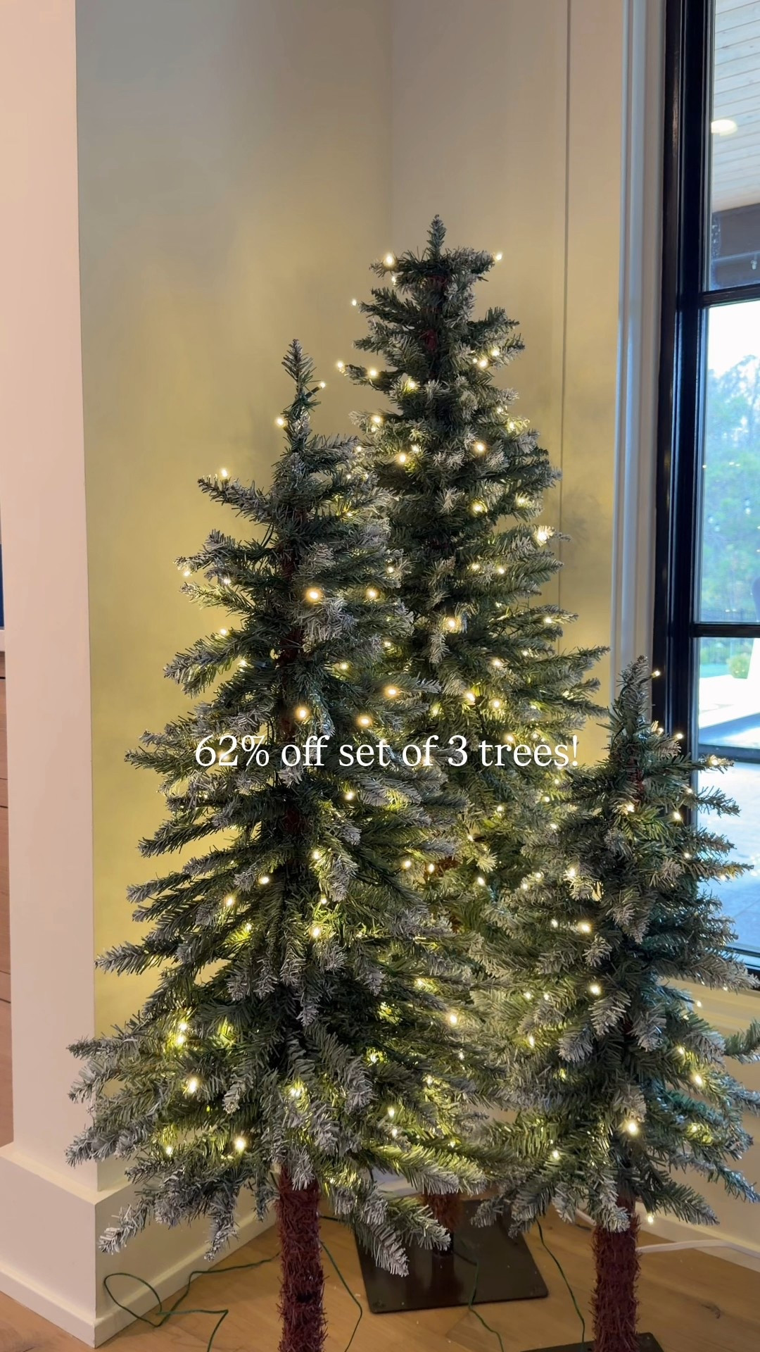 62% off this set of 3 artificial trees! Great quality & perfect addition to a front porch, entryway, or empty corner. Each tree has its own plug, so you’ll need a power strip or 3 outlets (linking the power strip we have). Also just ordered some ‘snow’ to add to the bottom to cover us the stands/wires. 



#LTKHoliday #LTKSaleAlert