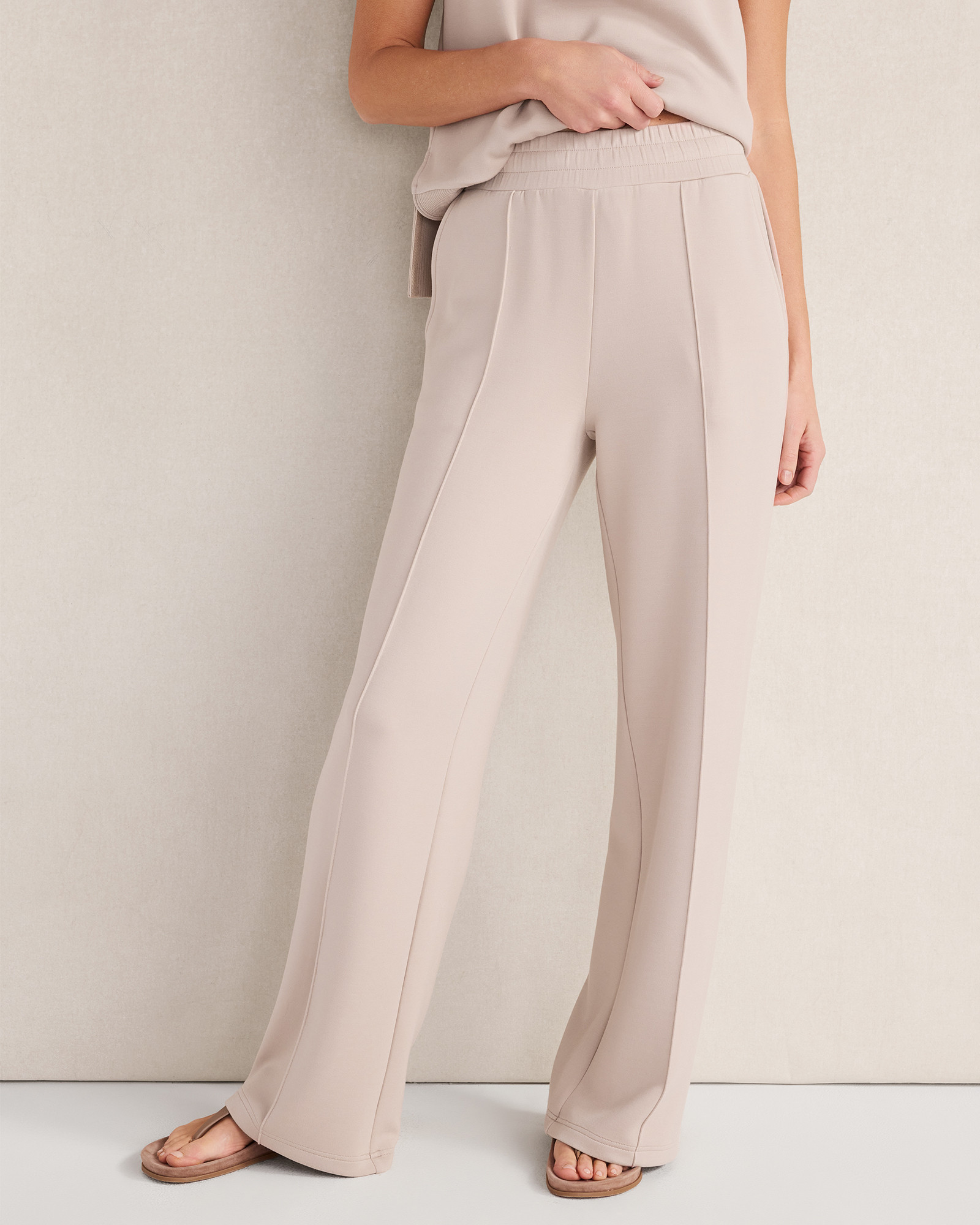 Varley Wide Leg Pant | Mushroom | Medium | Haven Well Within