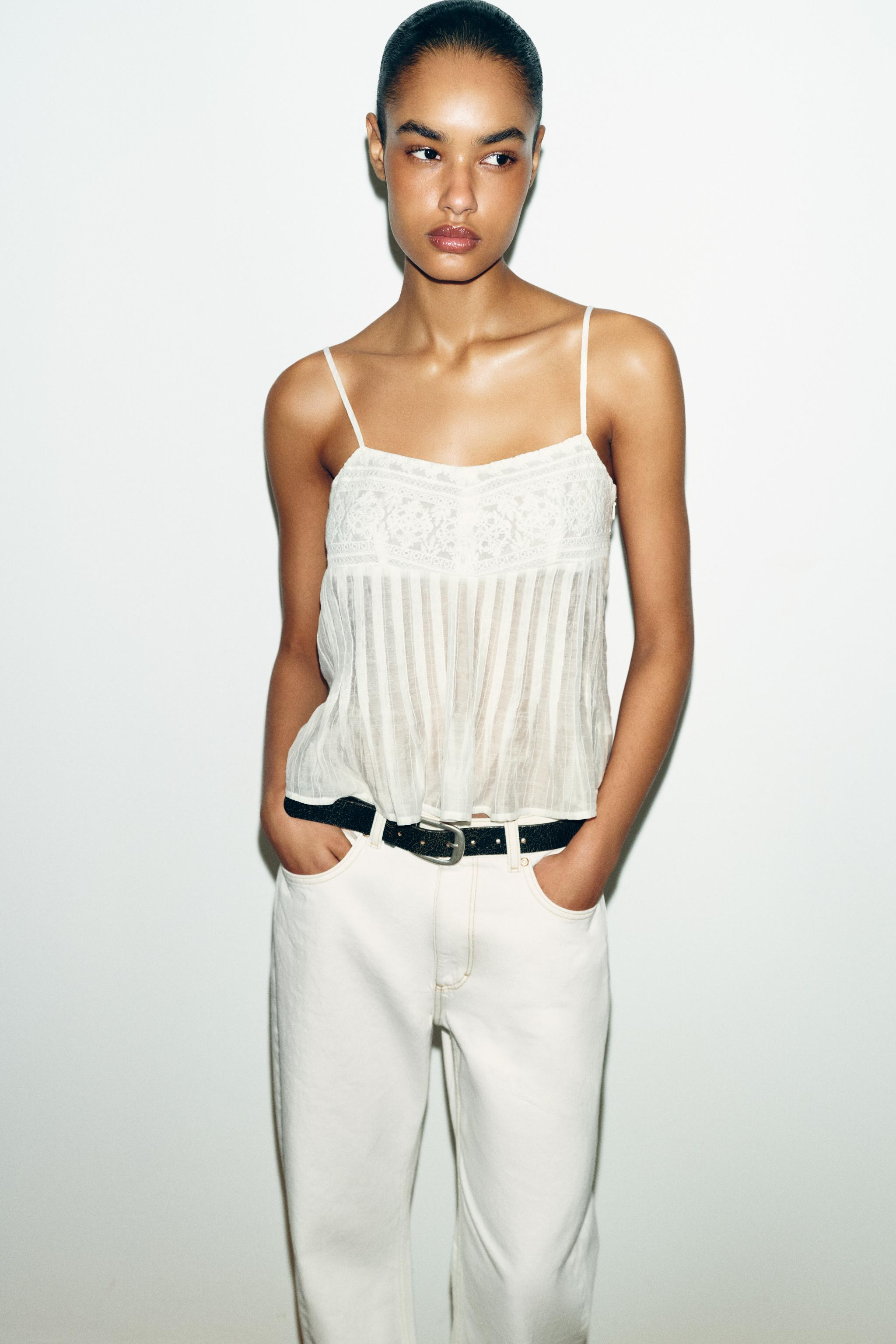 VOLUMINOUS HEAVY COTTON CAPE TOP | Zara US
