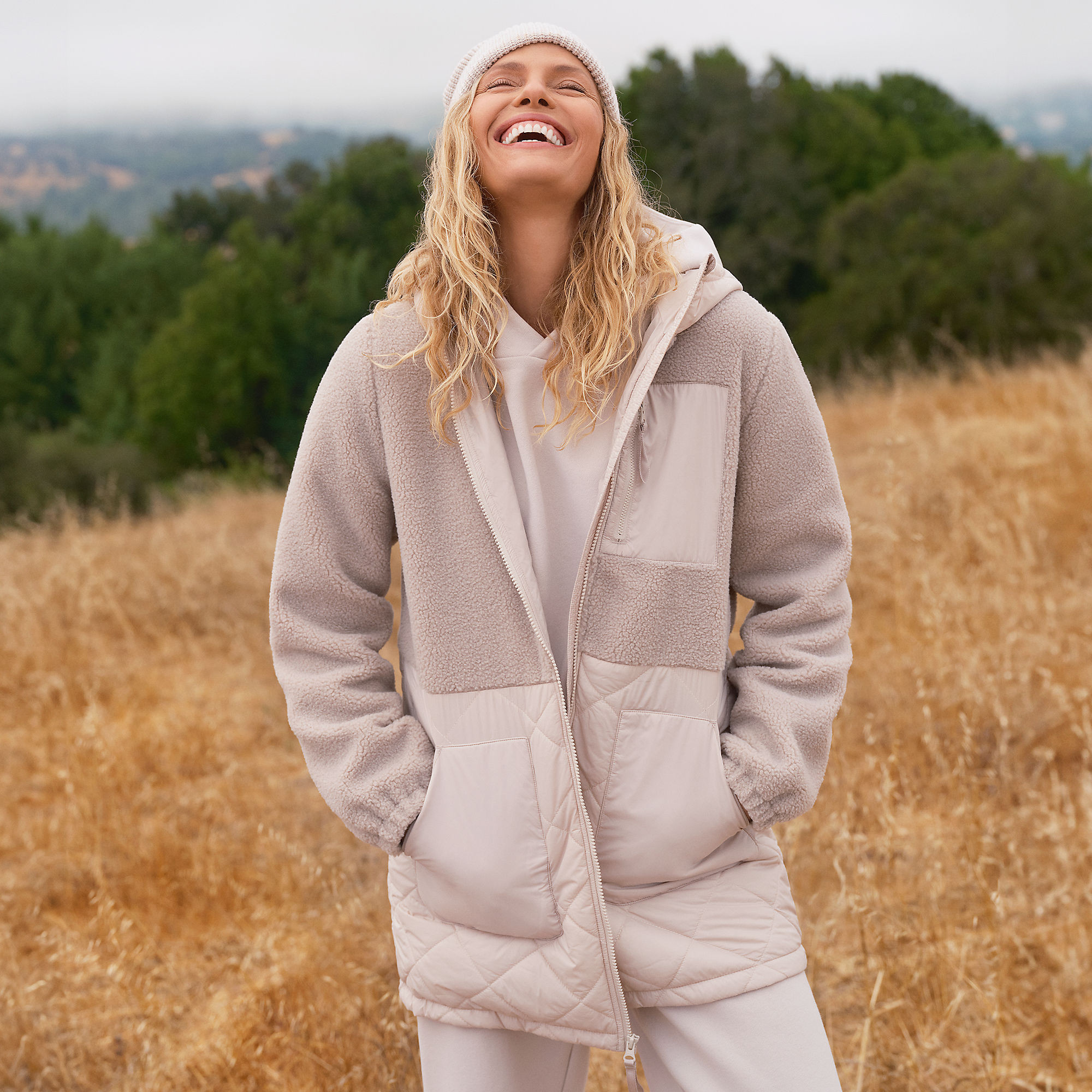 Women's Sherpa Quilted Mixed Media Parka | Lands' End (US)