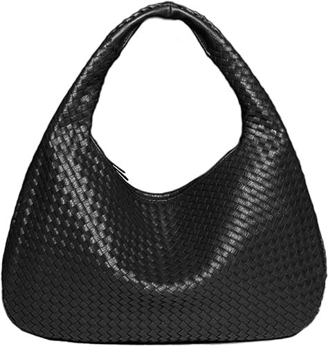 Woven Tote Bag Vegan Leather Purse for Women,Shoulder Tote Bag Large Capacity Woven Handbag Under... | Amazon (US)