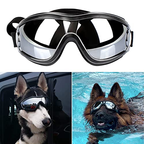 PEDOMUS Dog Sunglasses Dog Goggles Adjustable Strap for Travel Skiing and Anti-Fog Dog Snow Goggles  | Amazon (US)