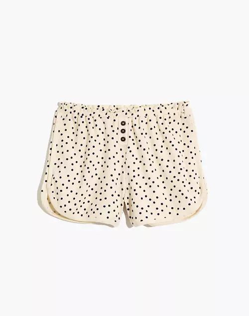 Waffle Knit Pajama Shorts in Tossed Dot | Madewell