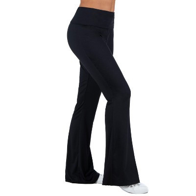 Black Bell Bottom Foldover Waist Sweatpants-Black-1X | Target