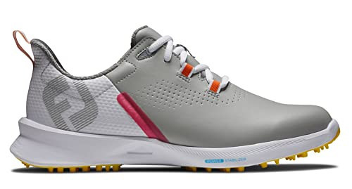 FootJoy Women's FJ Fuel Previous Season Style Golf Shoe, Grey/White/Yellow, 6.5 | Amazon (US)