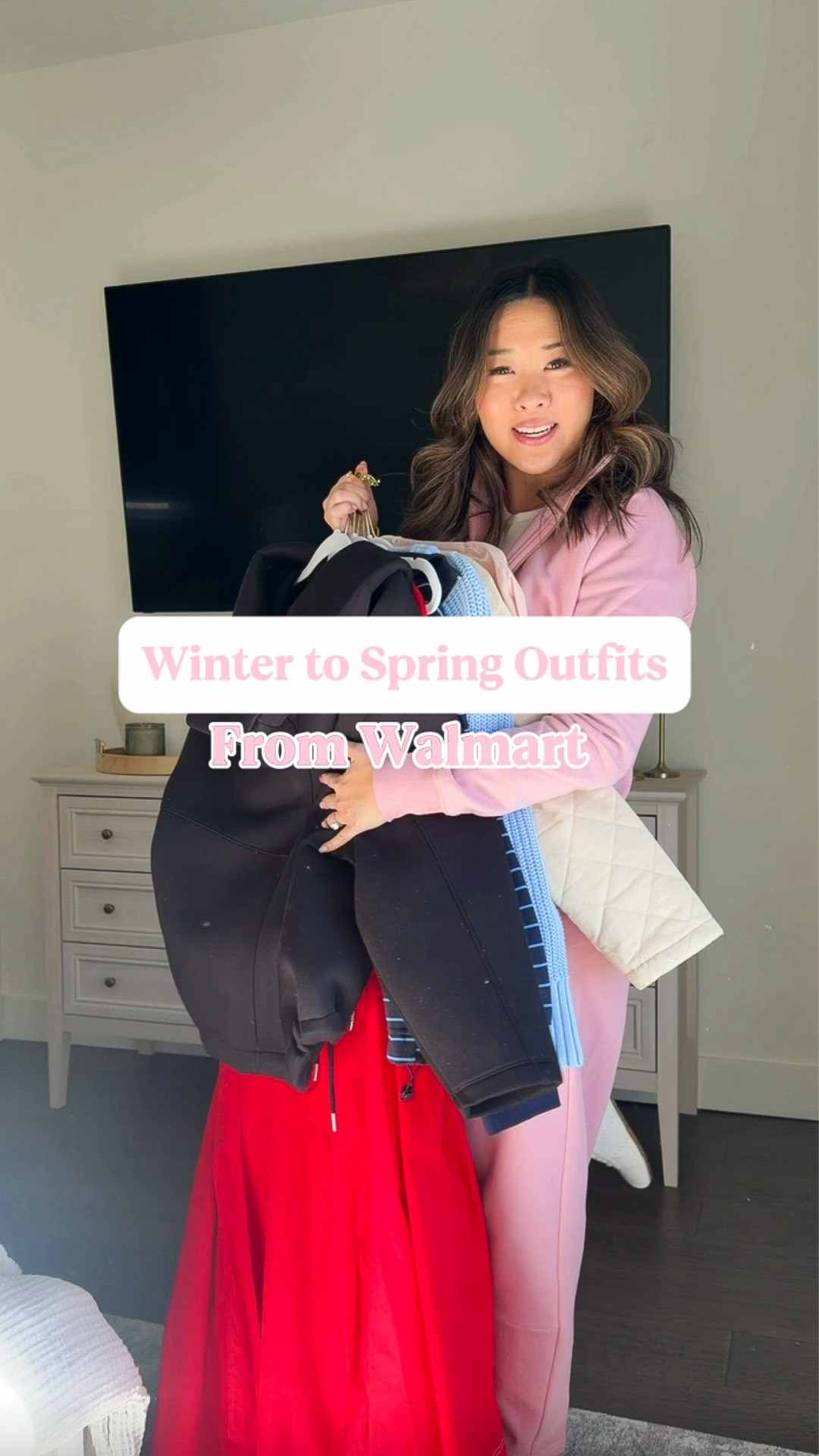 Walmart Winter to Spring transitional outfits!