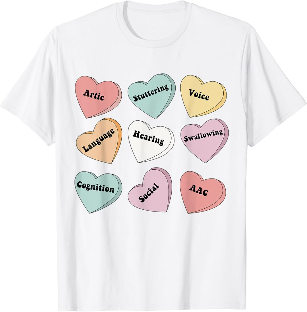 Valentines Day Speech Therapy Therapist Slpa Slp Valentine T-Shirt | Amazon (US)