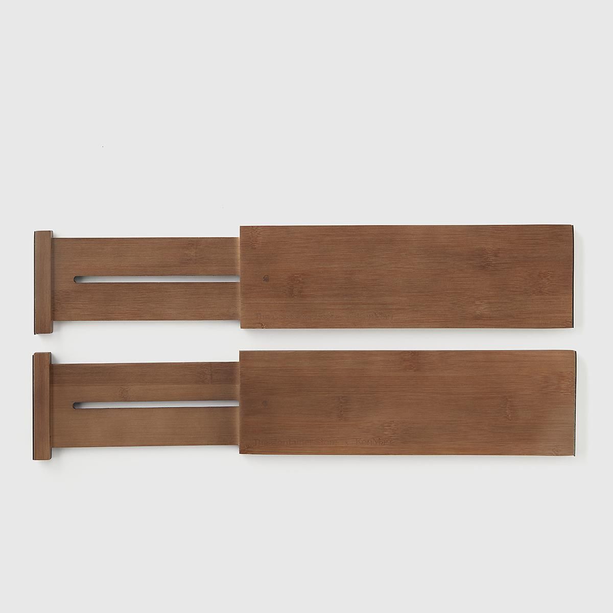 Deep Bamboo Drawer Divider Kocha Brown Pkg/2 | The Container Store