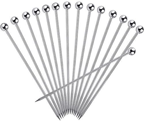 15PCS Cocktail Picks for Drinks, Stainless Steel Cocktail Toothpicks, Reusable Cocktail Skewers, ... | Amazon (US)