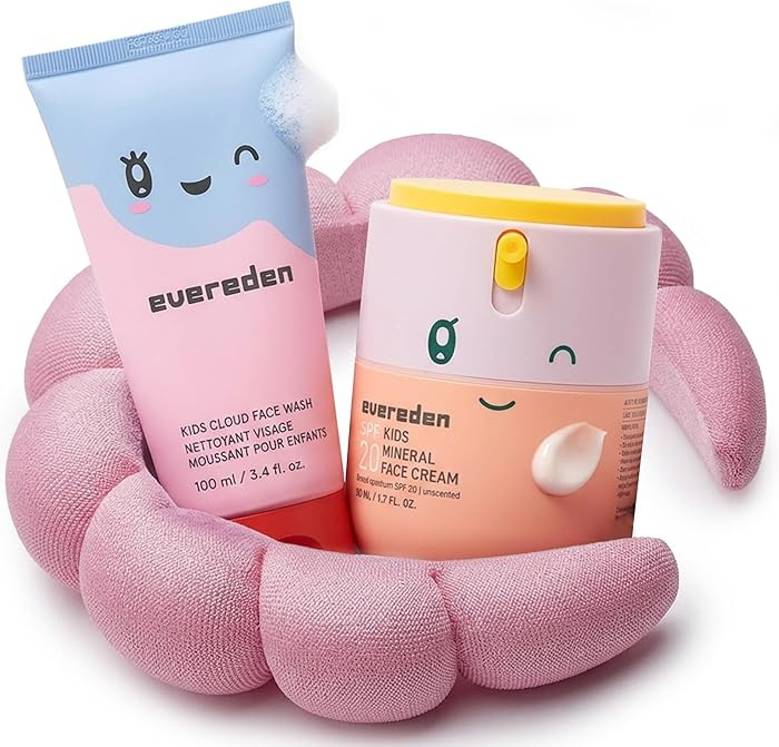 Evereden Kids Healthy Morning Duo Spa Headband for Girls: Clean & Vegan Skin Care Bundle | Cloud ... | Amazon (US)