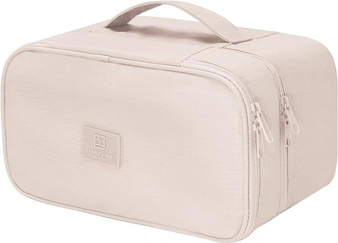 Travel Underwear Organizer Bag, Bra Bag Double Layer Packing Cube Storage Bag Waterproof Lingerie... | Amazon (US)