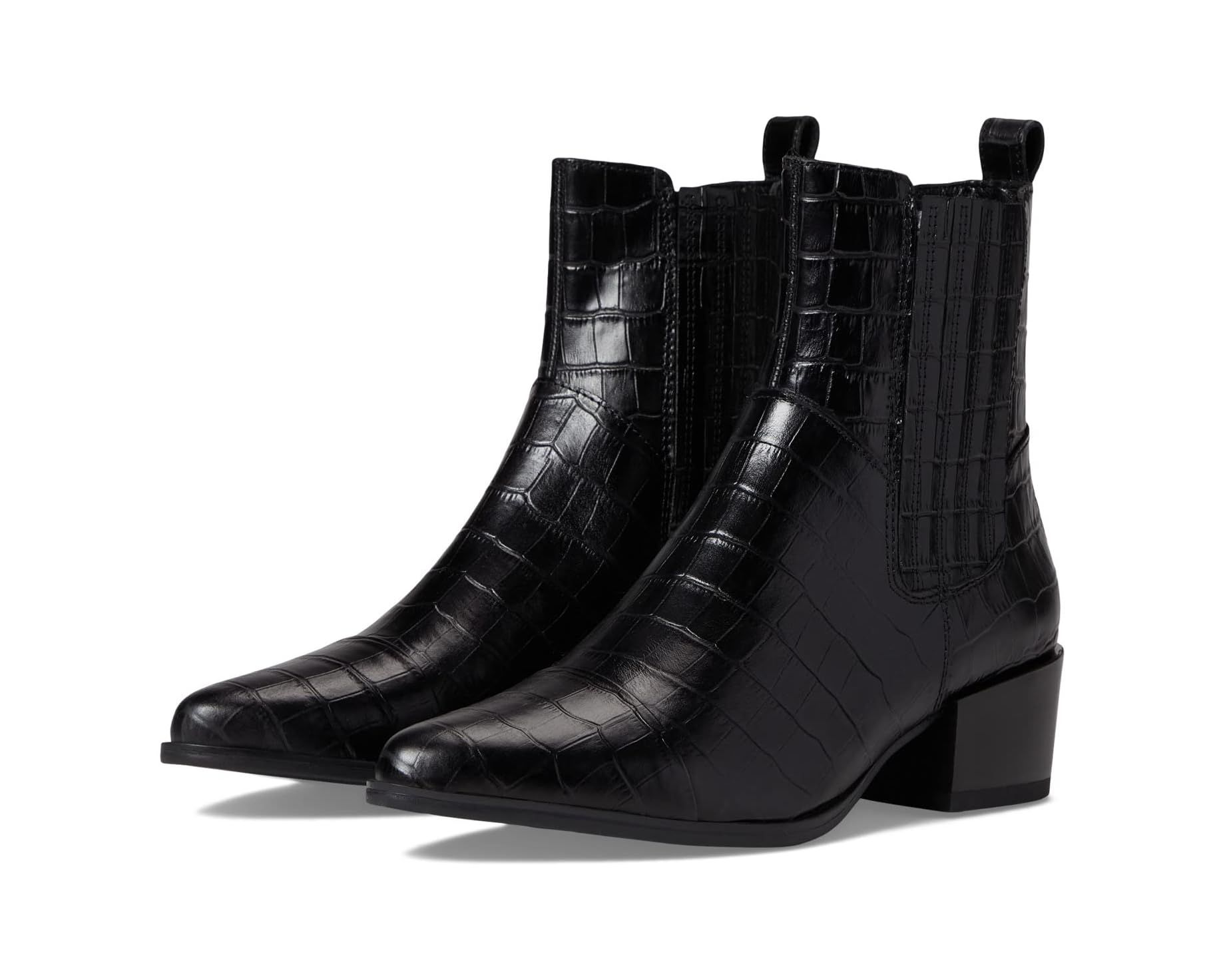 Vagabond Shoemakers Marja Croc Embossed Leather Bootie | Zappos