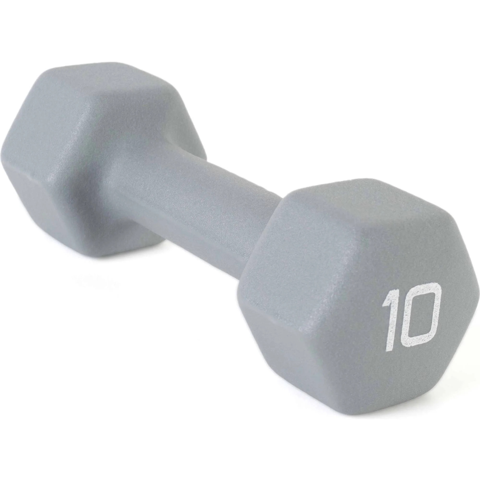 CAP Barbell 10lb Neoprene Dipped Dumbbell, Gray, Single | Walmart (US)