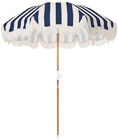 Business & Pleasure Co. Holiday Beach Umbrella - Bring Vacation Feeling to any Beach - Cute Fring... | Amazon (US)