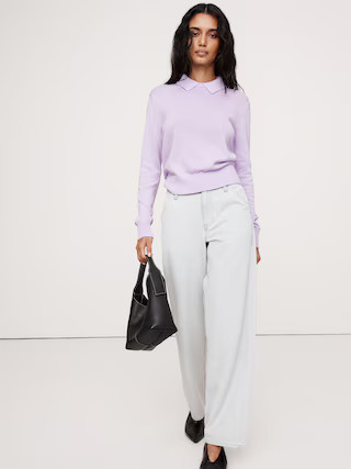 Cotton-Silk Sweater Polo | Banana Republic (US)