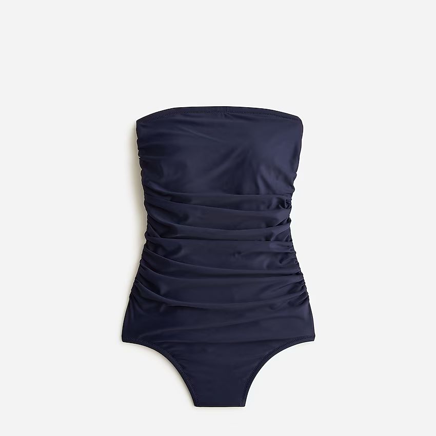 Ruched bandeau one-piece | J.Crew US