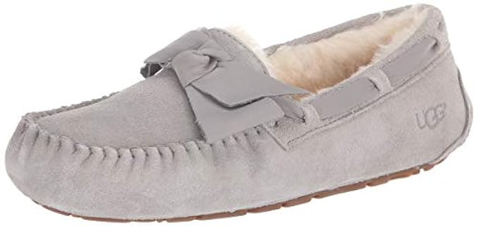 UGG Women's W Dakota Leather Bow Slipper | Amazon (US)