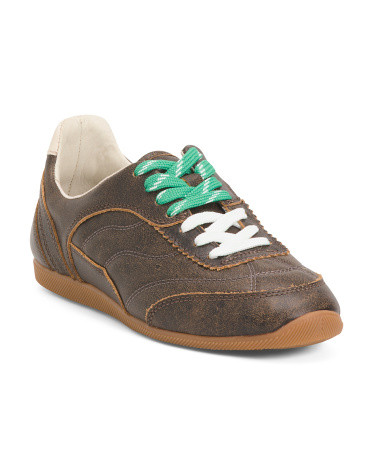 Made In Brazil Leather Camel Sneakers | TJ Maxx