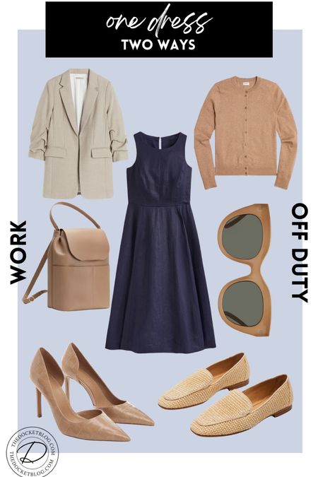 One dress two ways - for work and the weekend 

Womens business professional workwear and business casual workwear and office outfits midsize outfit midsize style 

#LTKworkwear #LTKfindsunder100 #LTKmidsize