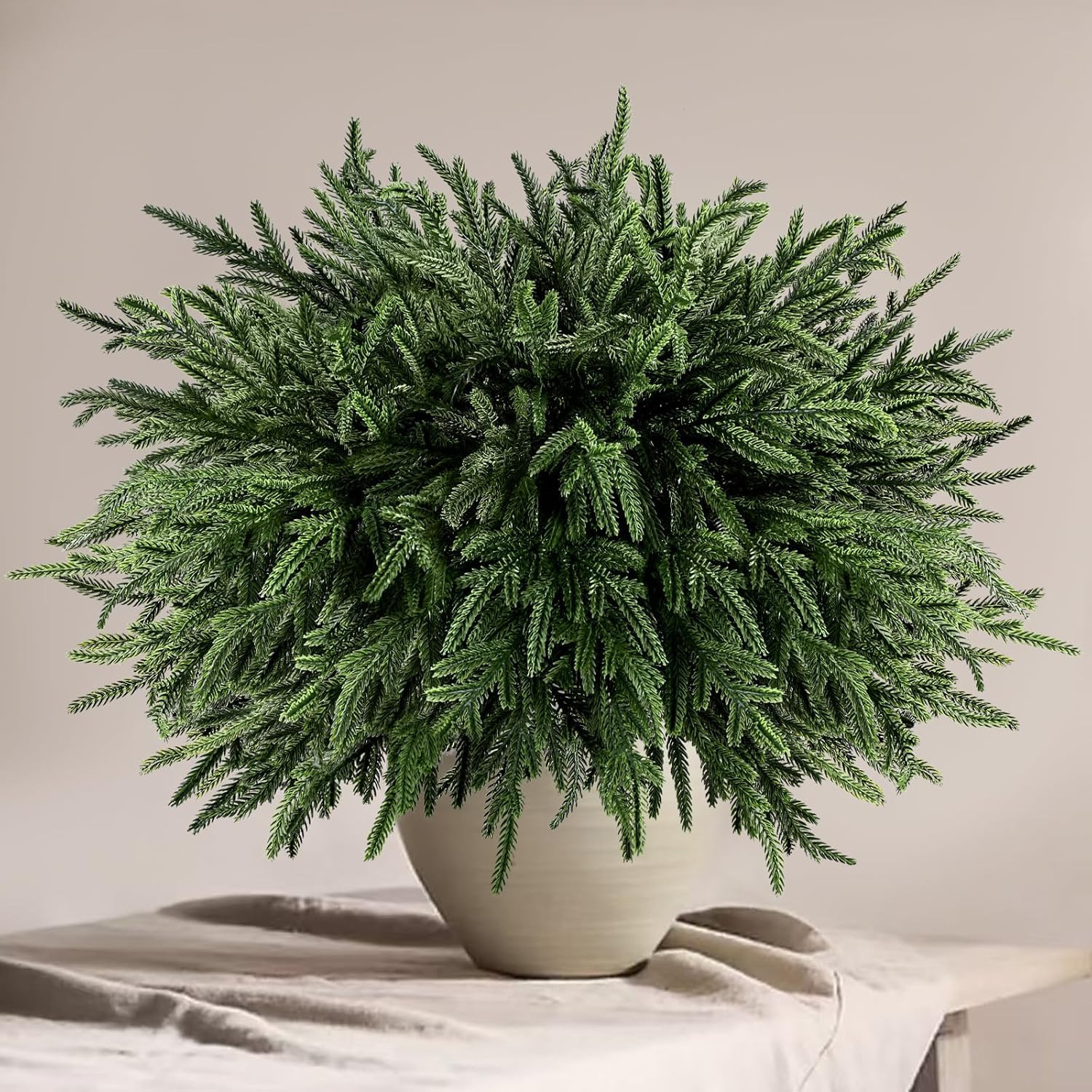 XIMISHOP 16PCS Christmas Artificial Branches, 45cm Large Artificial Christmas Norfolk Pine Branch... | Amazon (UK)