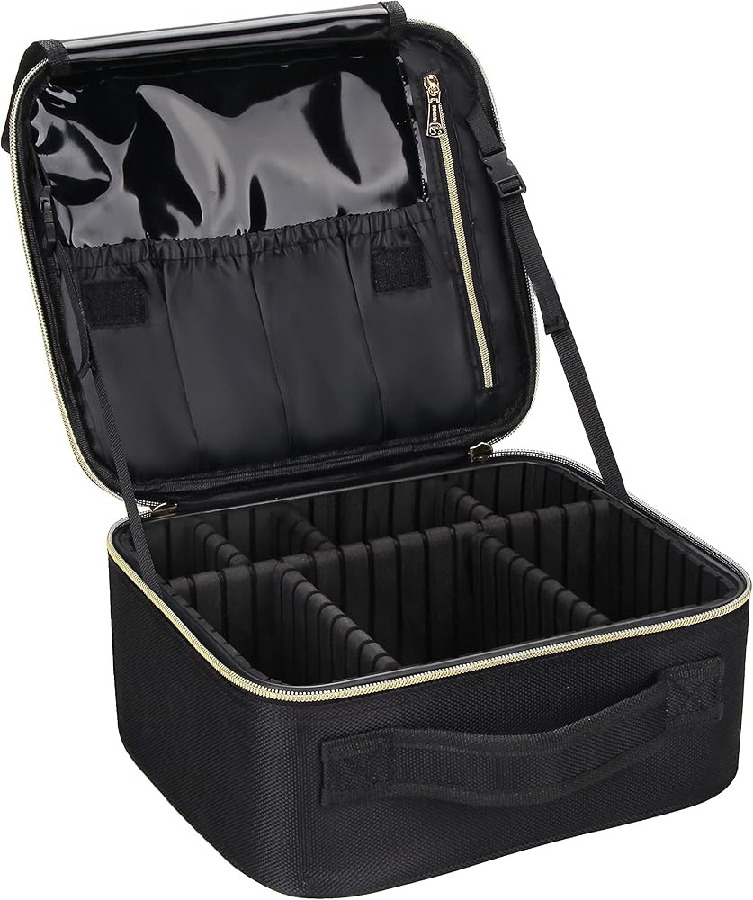 Amazon.com : MONSTINA Makeup Train Cases Professional Travel Makeup Bag Cosmetic Cases Organizer ... | Amazon (US)