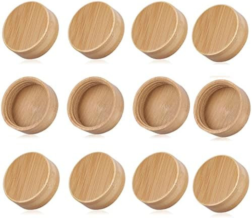 Spice Jars Lids, Bamboo Spice Lid Fits 4 Oz and 8 Oz Square Spice Jars for a Perfect Airtight Fit, C | Amazon (US)