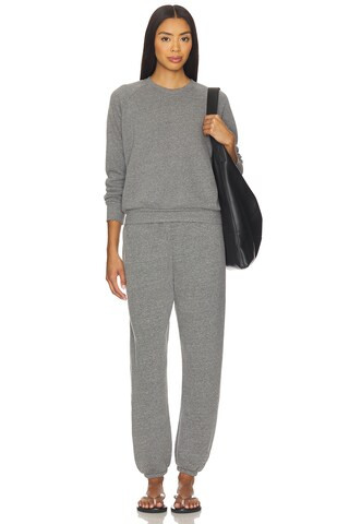perfectwhitetee Lennon Fleece Sweatshirt in Dark Heather Grey from Revolve.com | Revolve Clothing (Global)