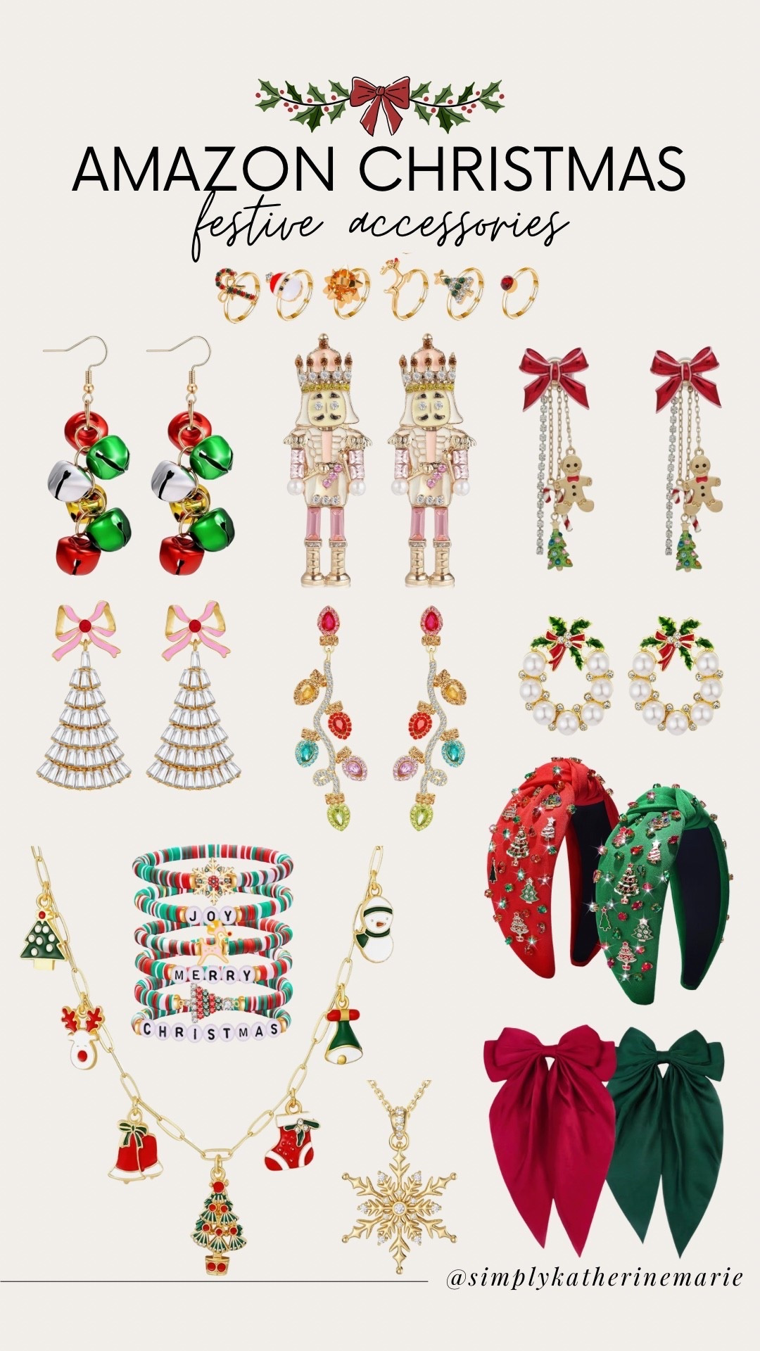 The cutest festive Christmas accessories to complete your holiday outfit. 

#LTKootd #LTKHoliday #LTKGiftGuide