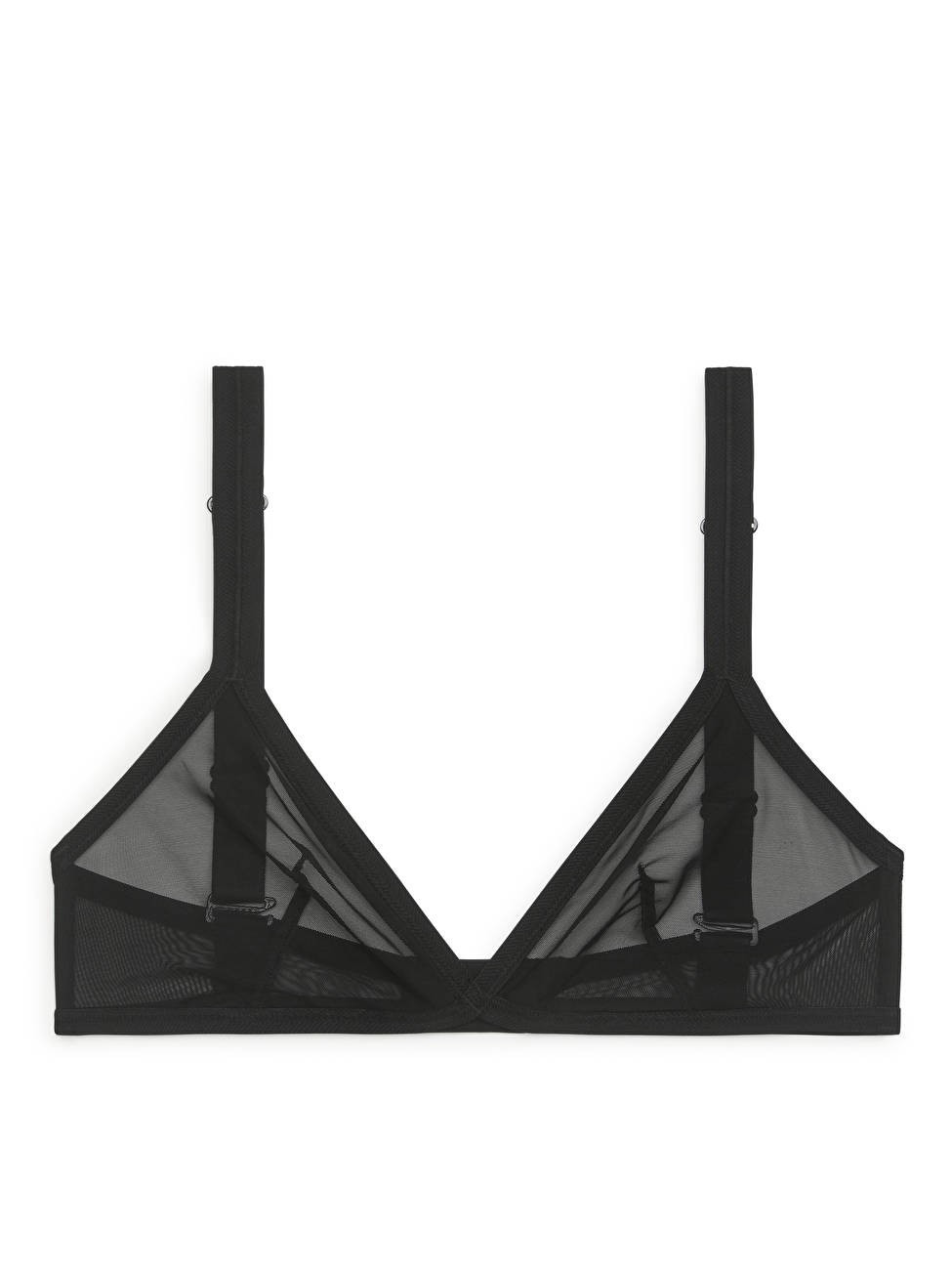 Weicher Mesh-BH mit Blumenmuster - Schwarz - Underwear & Loungewear - ARKET DE | ARKET (US&UK)