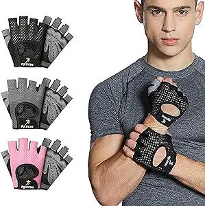 HiRui Workout Gloves for Men Women Youth, Ventilated Exercise Gloves Cycling Gloves with Full Pal... | Amazon (US)