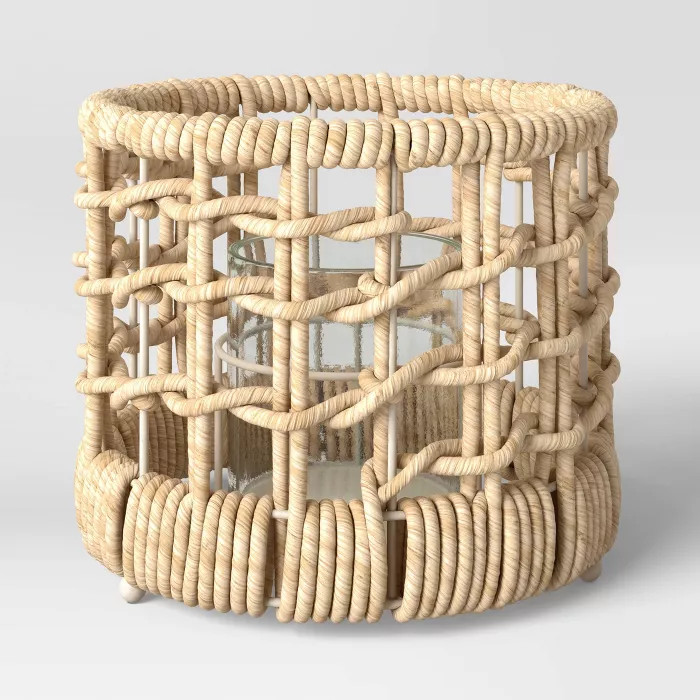 Maize Outdoor Lantern Candle Holders Tan - Threshold™ designed with Studio McGee | Target