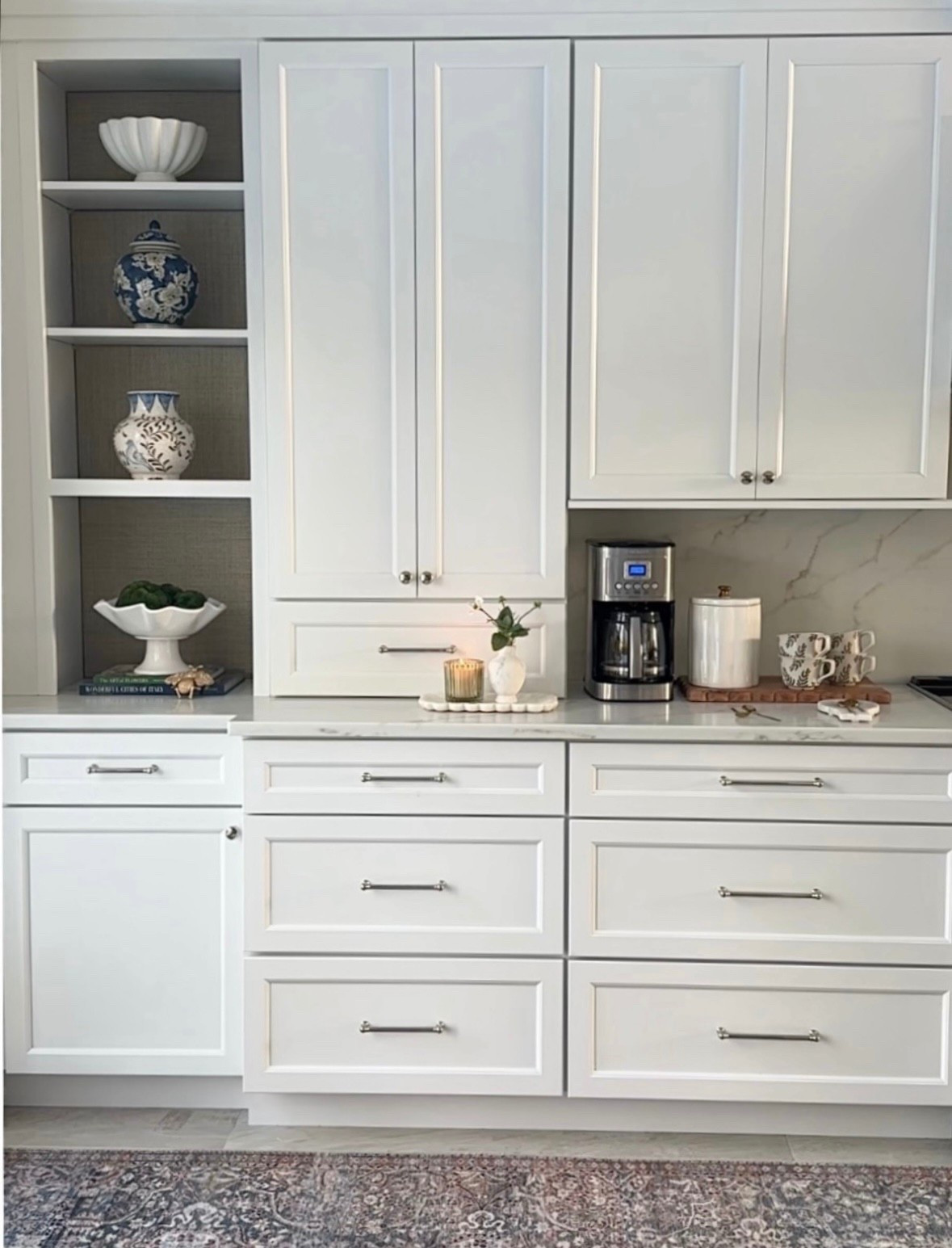 Kitchen shelf & counter  finds with favorite vases, bowls, coffeemaker, pretty cups, board, canister, area rug & styling suggestions from the new Target collections! Wayfair, Crate& Barrel, Target

#LTKHome #LTKSaleAlert