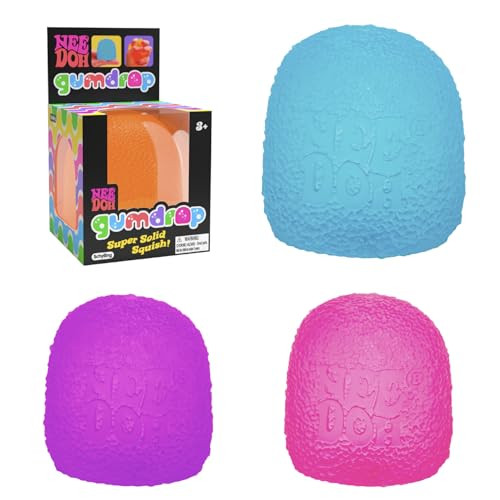 Schylling NeeDoh Gumdrop - Textured Sensory Toy with Super Solid Squish - 2.5" Tall - Colors May Vary (Pack of 1) | Amazon (US)