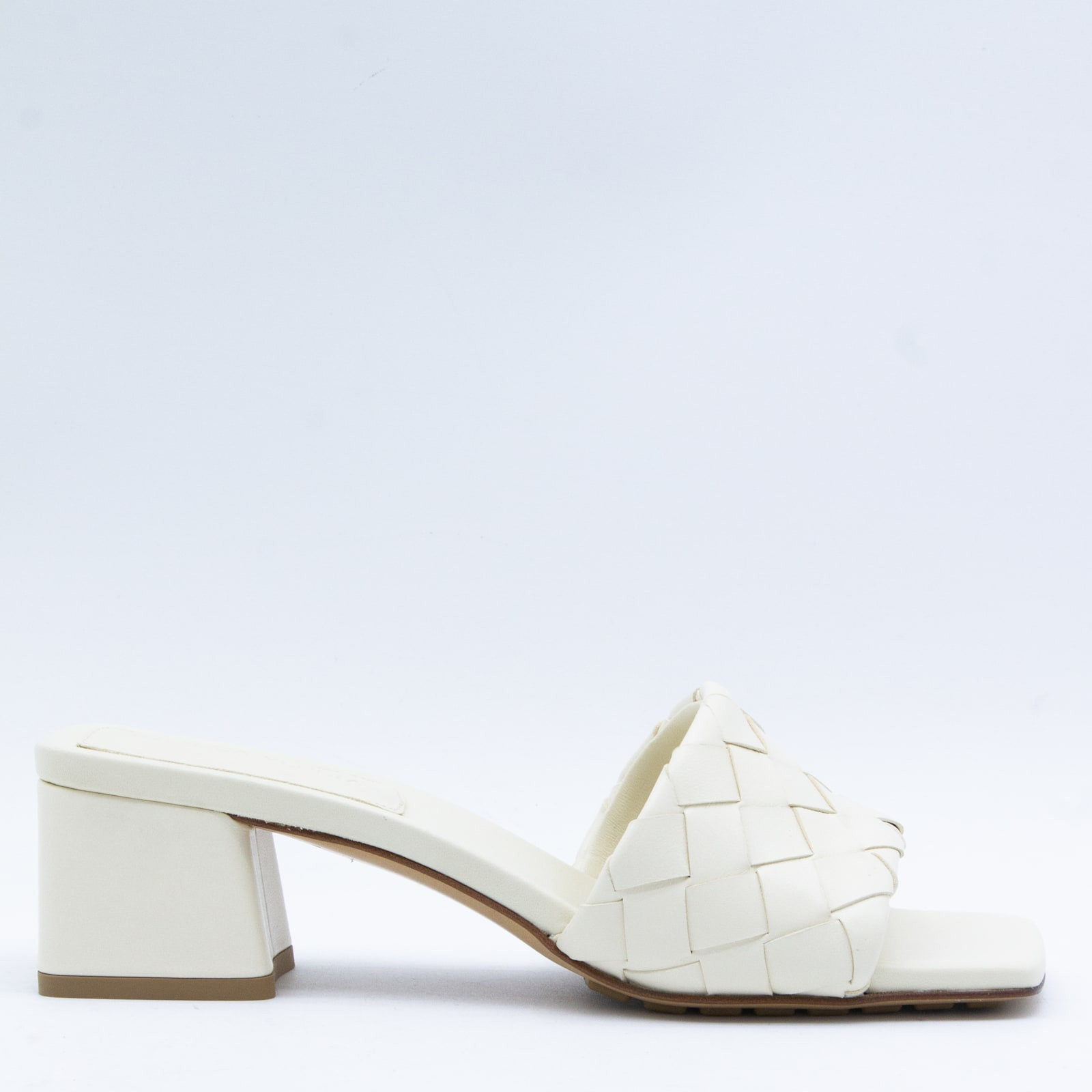 Bottega Veneta White Leather Sandals | Italist.com US