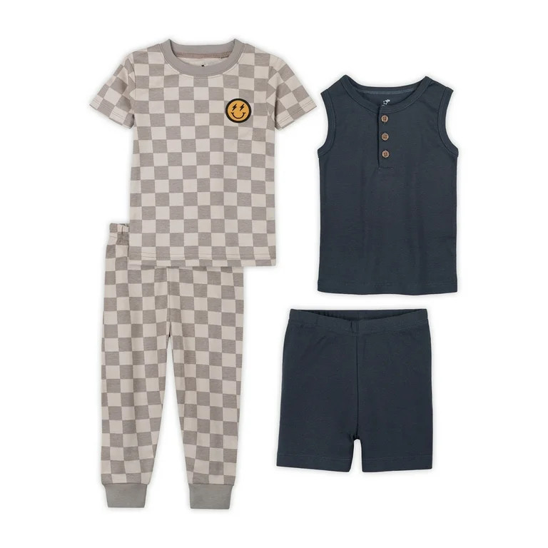 Little Star Organic 4PC Boy Snug Fit Sleepwear Sizes 12M-5T | Walmart (US)