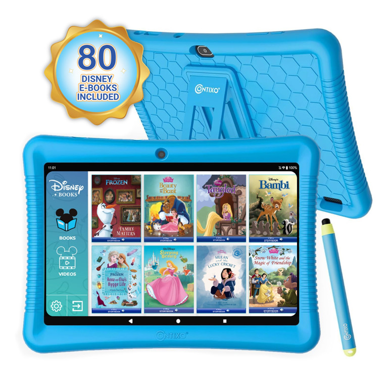 Contixo 10" Android Kids Tablet 32GB, 80+ Disney Storybooks & Stickers, Kid-Proof Case with Kicks... | Walmart (US)