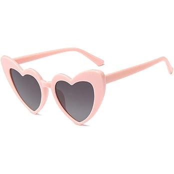 Heart Shaped Sunglasses for Women Cat Eye Mod Style Retro Glasses | Amazon (US)