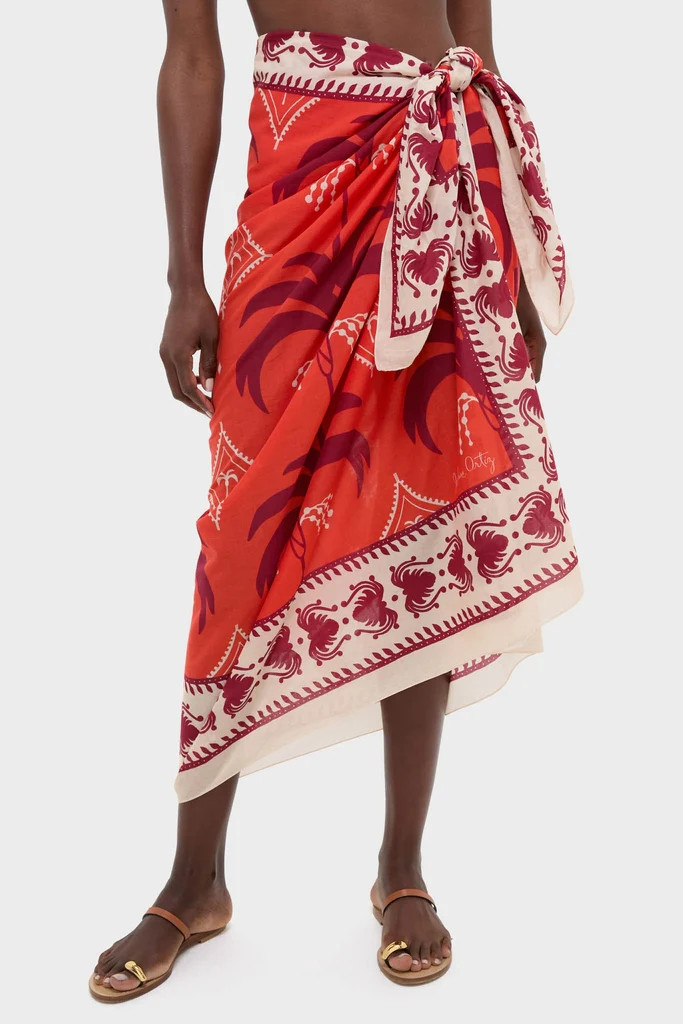 Red, Ecru, and Dark Cherry Dance of Pareo | Tuckernuck (US)