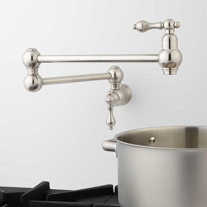 Signature Hardware 917488 Vivan Double Handle Wall Mounted Pot Filler | Amazon (US)