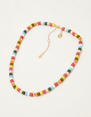 Aerie Candy Enamel Bead Necklace | American Eagle Outfitters (US & CA)