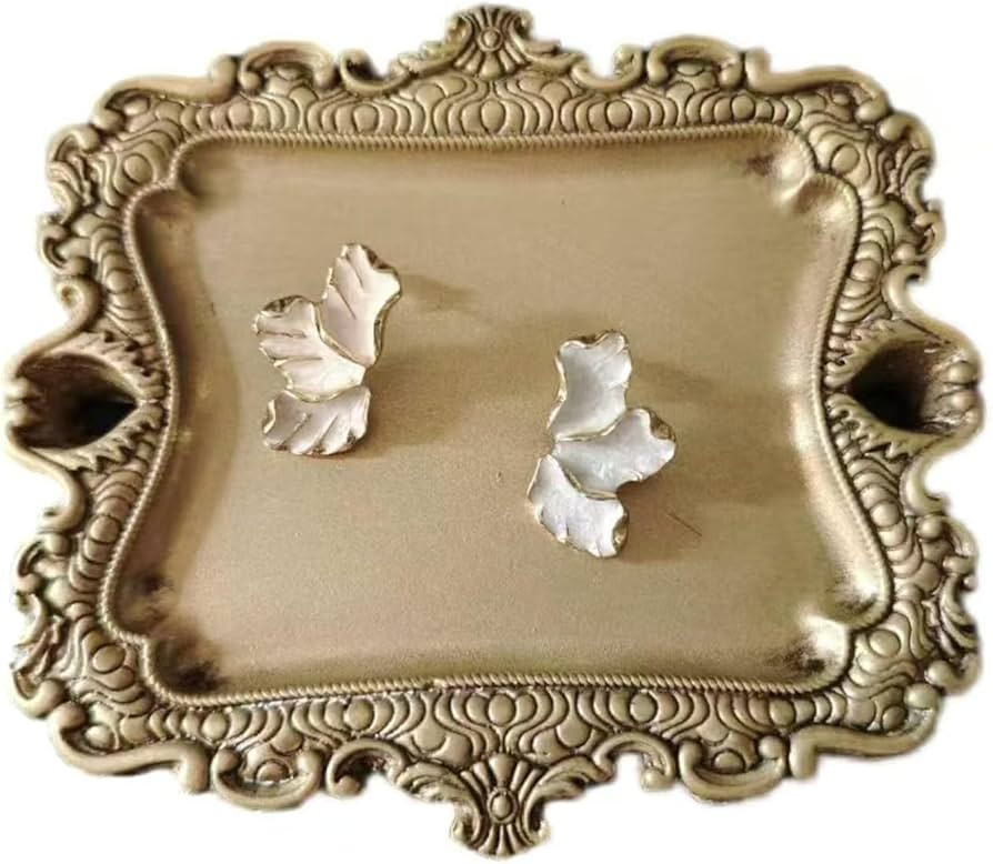 Vintage Gold Jewelry Wedding Decorative Tray，Earrings Women，Birthday Gifts | Amazon (US)