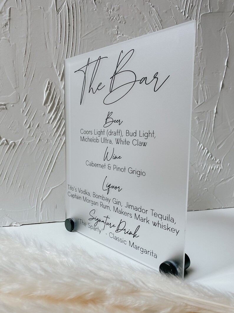 Personalized Drinks Menu  Acrylic Wedding Sign  Cocktails | Etsy | Etsy (US)