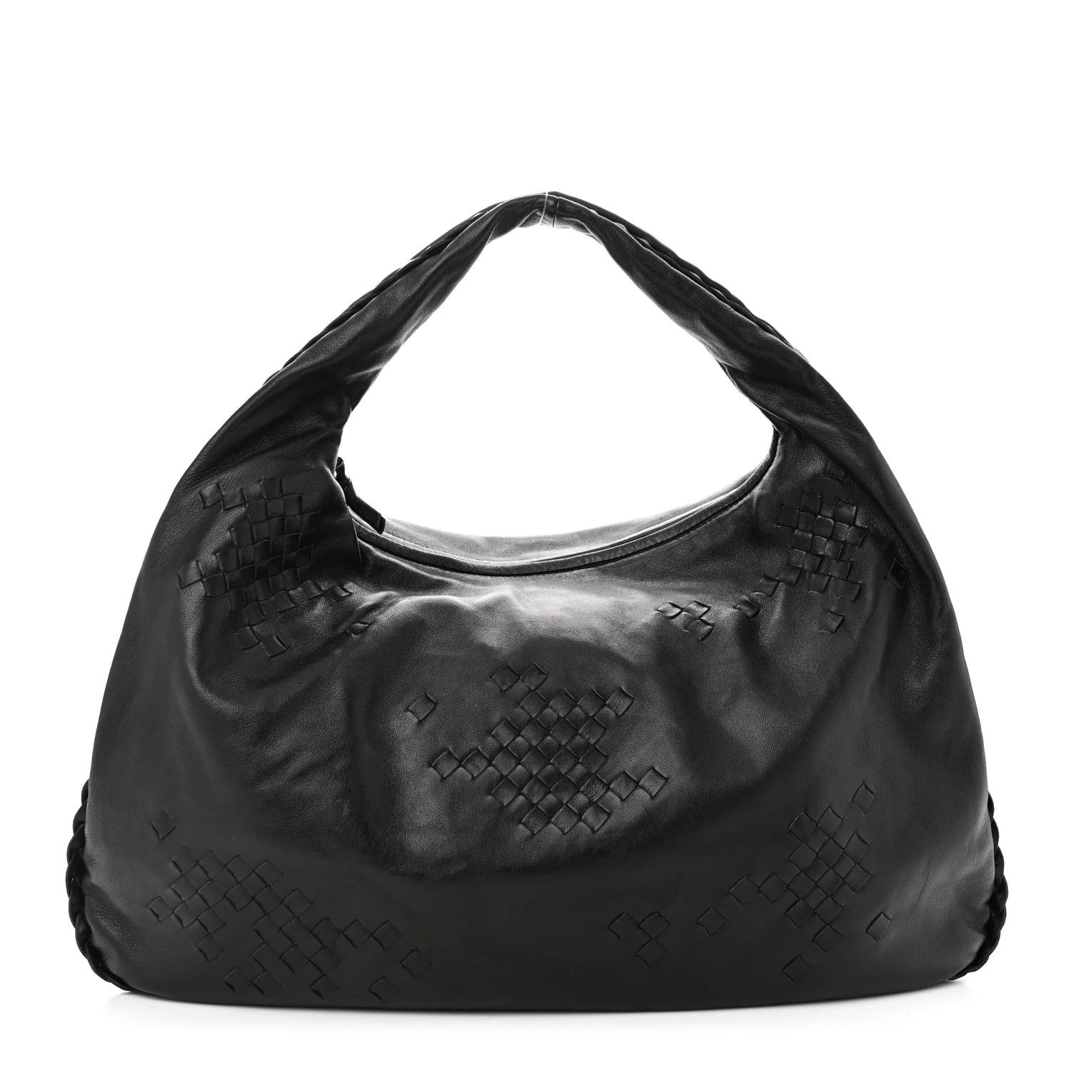 Bottega Veneta Nappa Intrecciato Patchwork Large Hobo Black 1684359 | FASHIONPHILE (US)