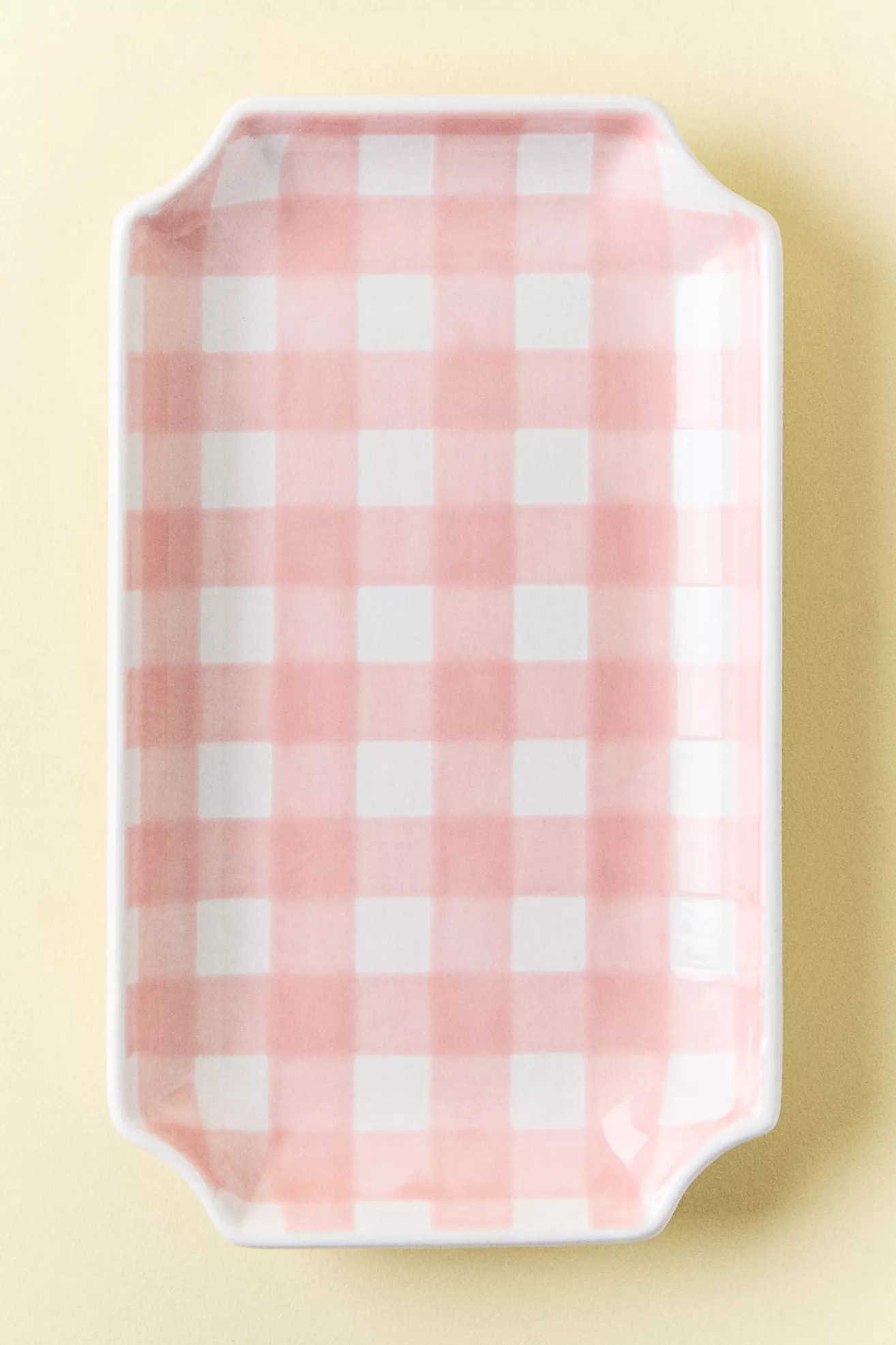 Ruby Clay Gingham Tray | Anthropologie (US)