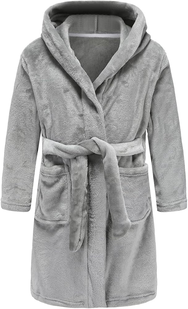 E.W Apparel Boys Fleece Robe Girls Hooded Bathrobe Toddlers Soft Fuzzy Robe for Kids | Amazon (US)