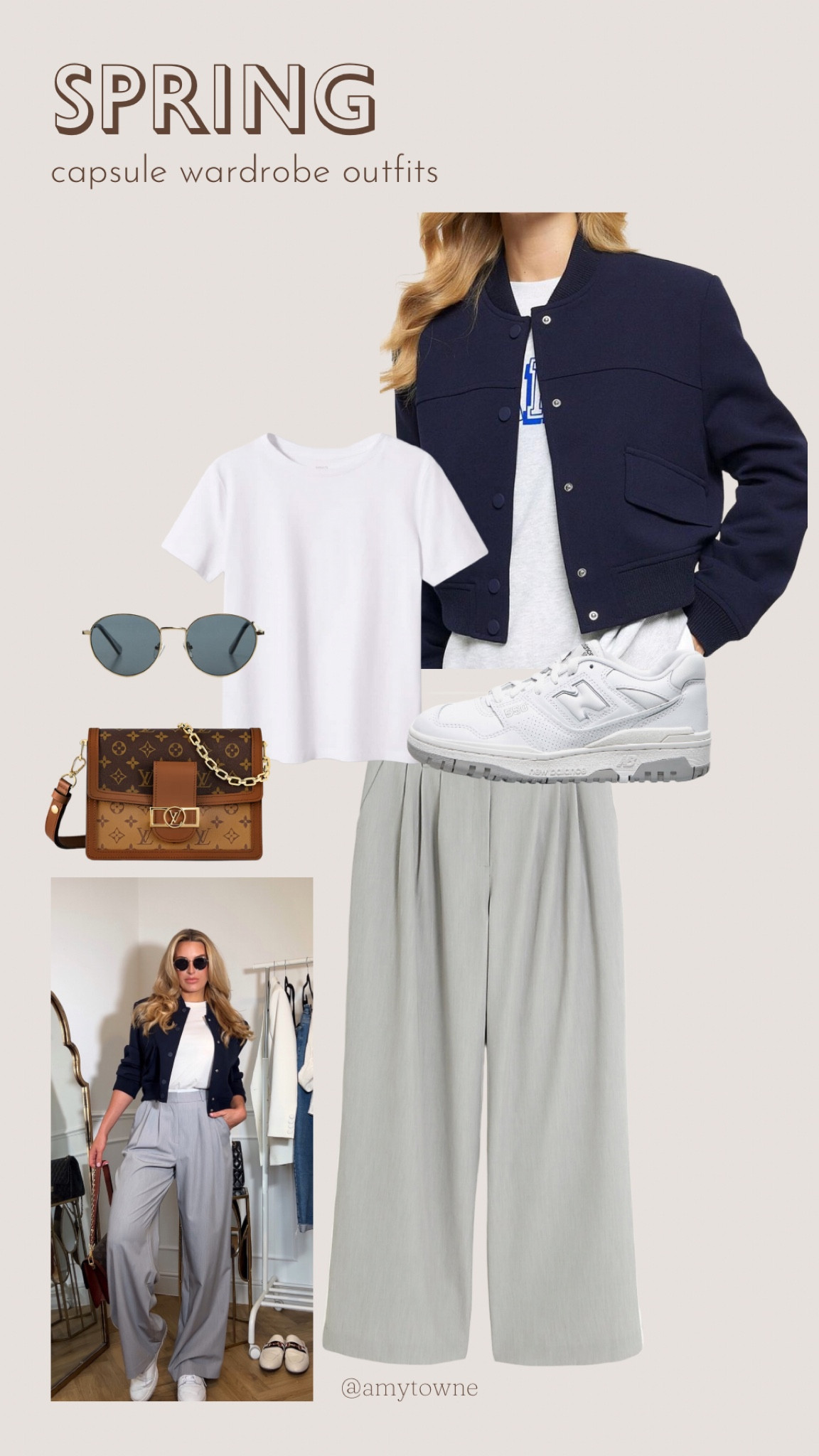 Spring Capsule Wardrobe outfit ideas 🌸
Casual but cool in navy, white & grey! I love these bomber jackets for spring & River Island has them in so many different colours 🌈 

#LTKSeasonal #LTKeurope #LTKstyletip