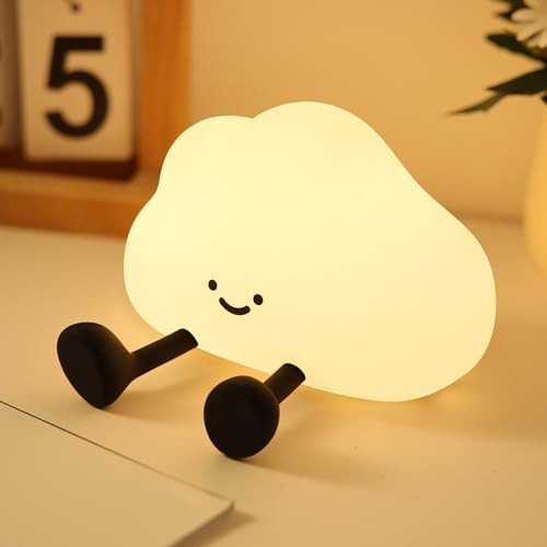 YISUN Cloud Night Light, Cute Silicone Nightlight for Baby Toddler, Rechargeable LED Nursery Lamp... | Amazon (US)