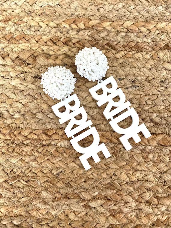 Bride Earrings Bachelorette Party Fun, Bridal Shower Engagement Party, Future Mrs Earrings, Bride... | Etsy (US)