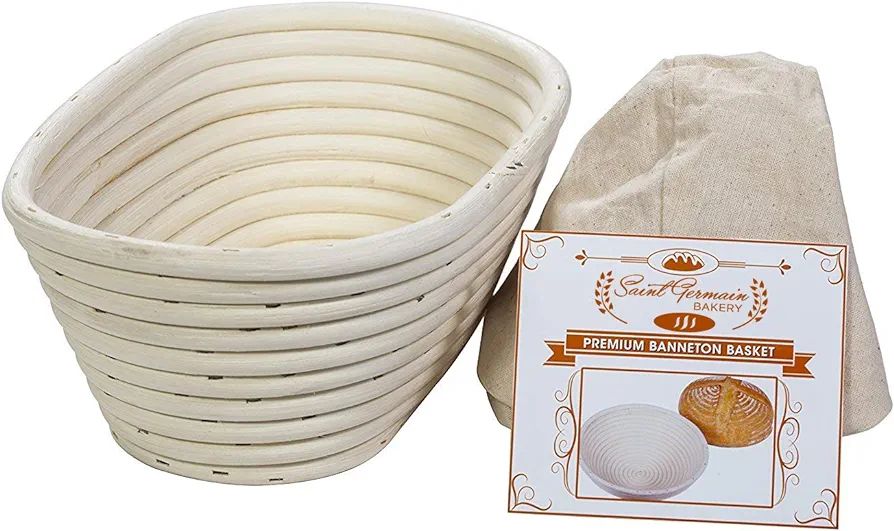 Premium Round Bread Banneton Basket with Liner - Perfect Brotform Proofing Basket for Making Beau... | Amazon (US)